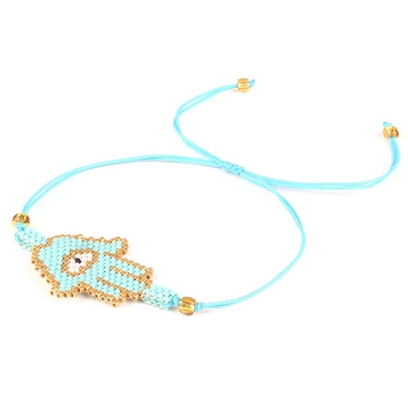 Evil Eye Bracelet Set Hamsa Tassel Jewelry - Picture 3 of 5